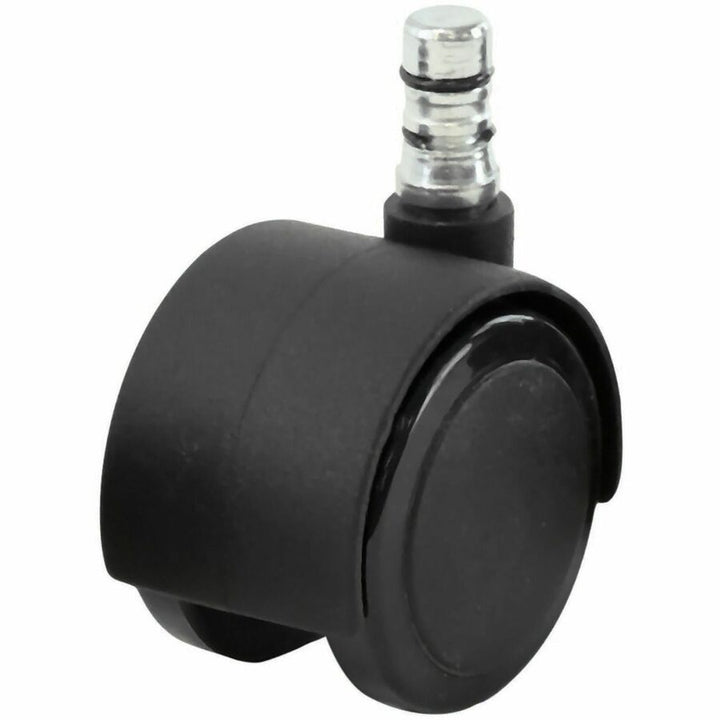 Image of Master Caster® Noiseless Duet Casters, Grip Ring Type R Stem, 2" Soft Polyurethane Wheel, Matte Black, 5/Set