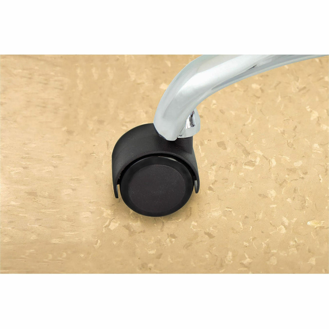 Image of Master Caster® Noiseless Duet Casters, Grip Ring Type R Stem, 2" Soft Polyurethane Wheel, Matte Black, 5/Set