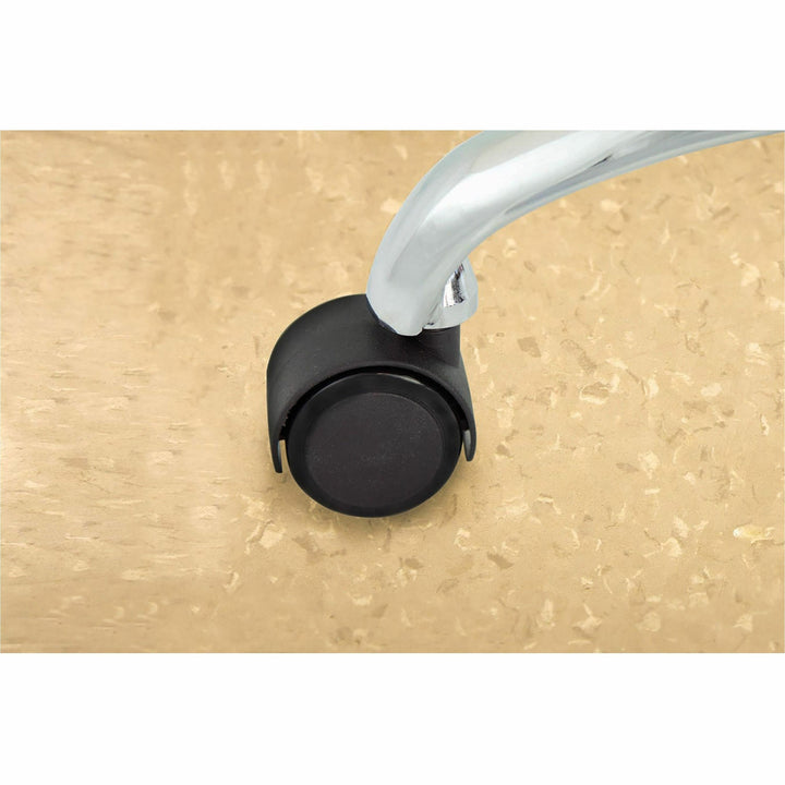 Image of Master Caster® Noiseless Duet Casters, Grip Ring Type R Stem, 2" Soft Polyurethane Wheel, Matte Black, 5/Set
