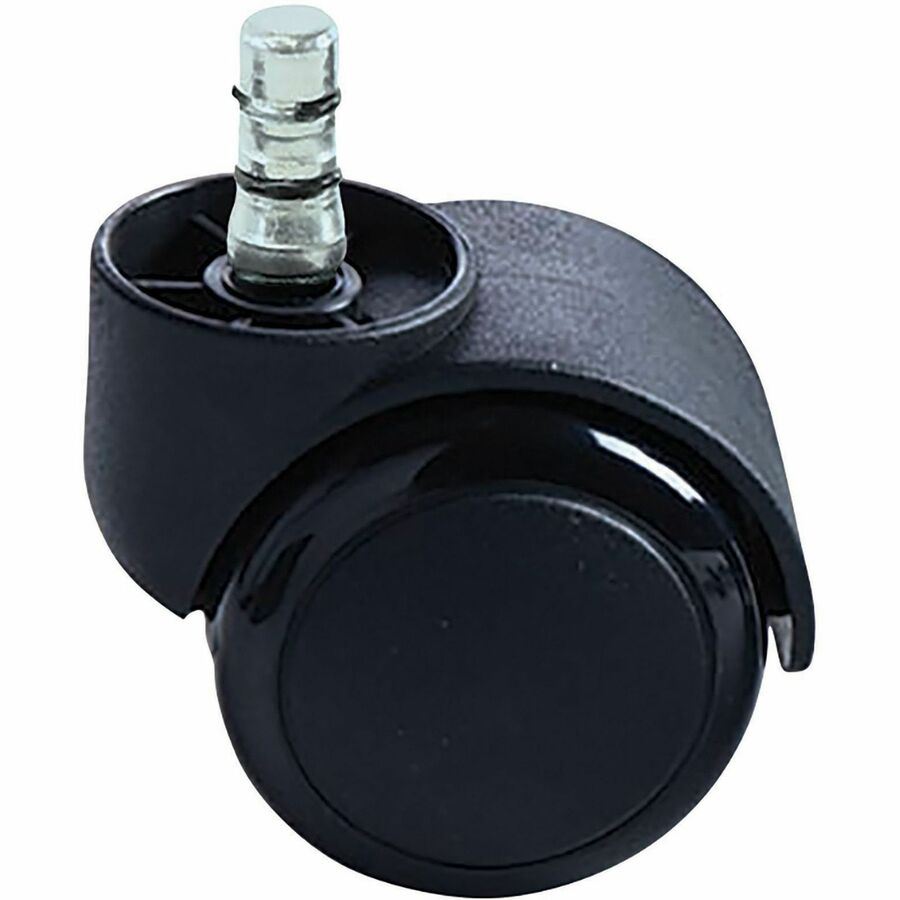 Image of Master Caster® Noiseless Futura Casters, Grip Ring Type R Stem, 2.19" Soft Polyurethane Wheel, Matte Black, 5/Set