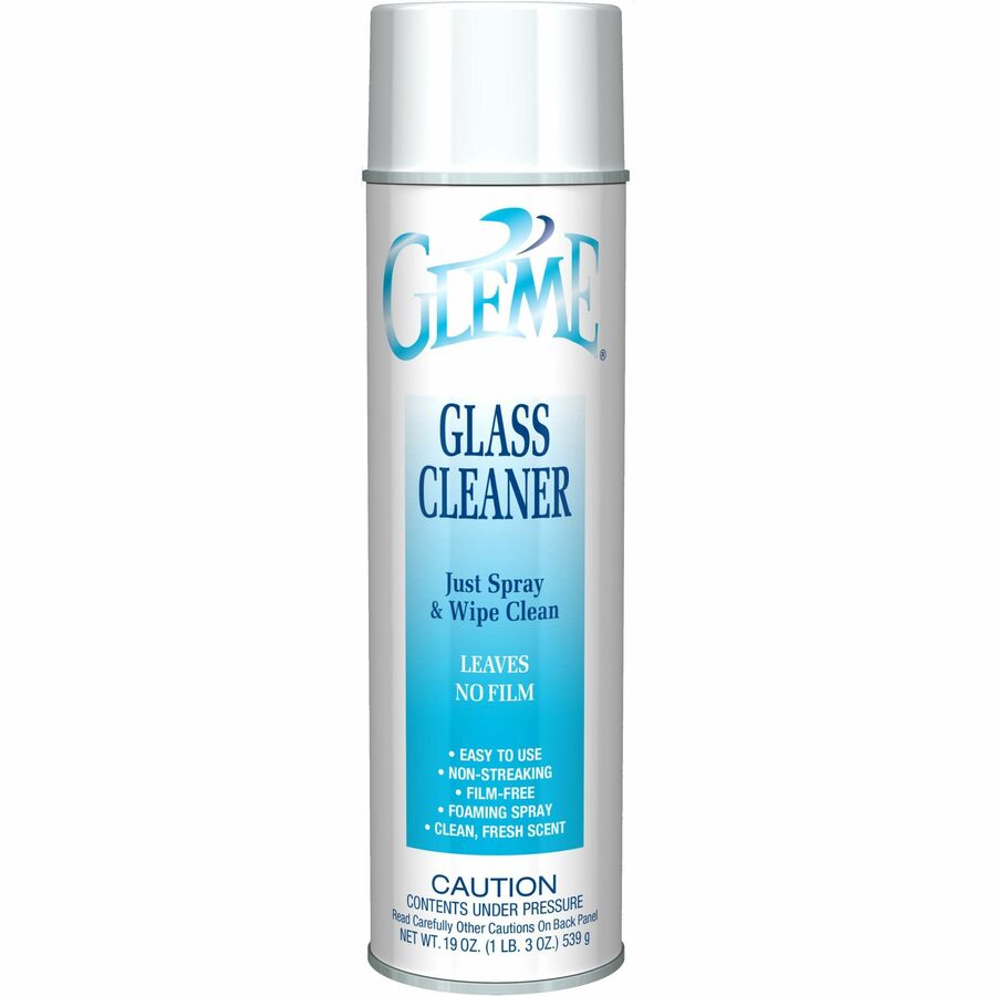 Image of Claire® Glass Cleaner Spray, Foaming, 19oz, 12/CT, White