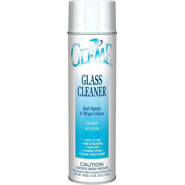 Image of Claire® Glass Cleaner Spray, Foaming, 19oz, 12/CT, White
