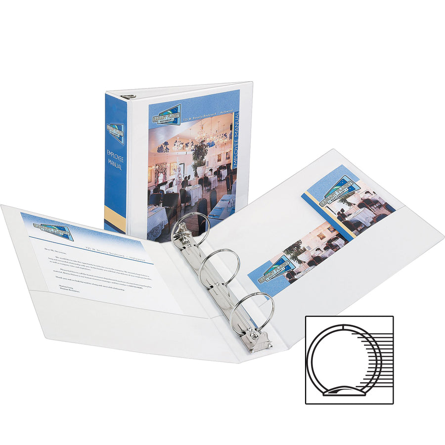 Image of Avery® Economy View Binders,Round Ring,3" Cap,11"x8-1/2",4/BD,WE