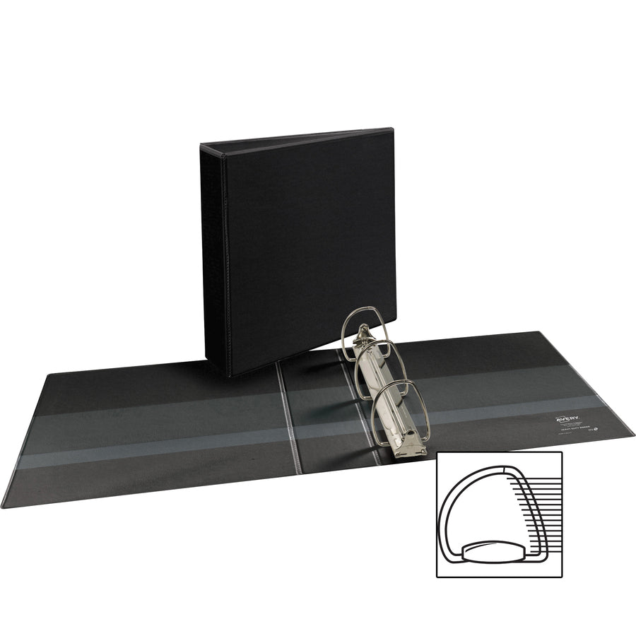 Image of Avery® View Binder, 3" Capacity, 11"x8-1/2", 3/BD, BK