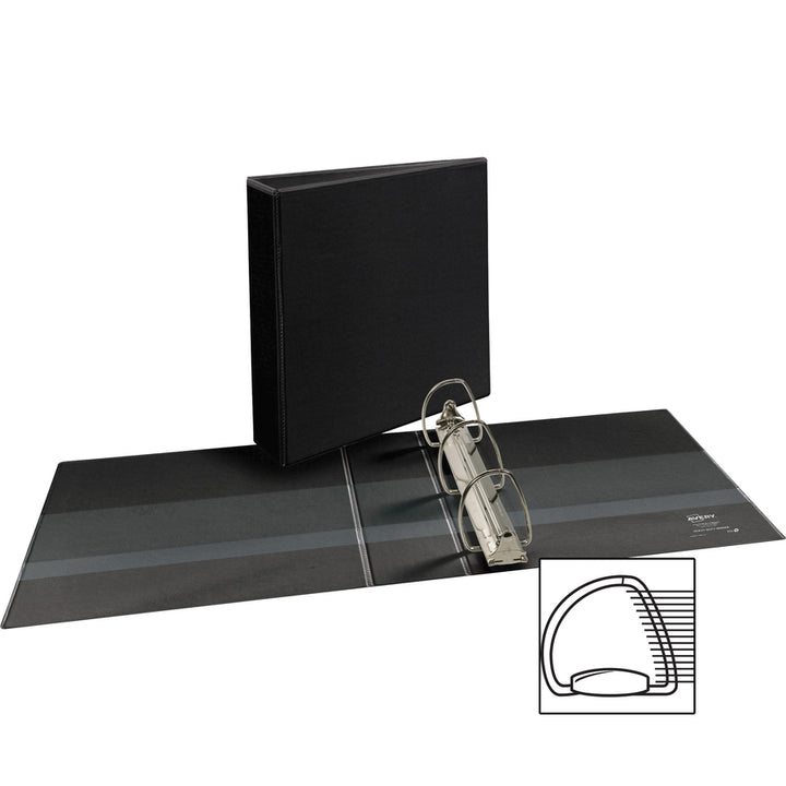 Image of Avery® View Binder, 3" Capacity, 11"x8-1/2", 3/BD, BK