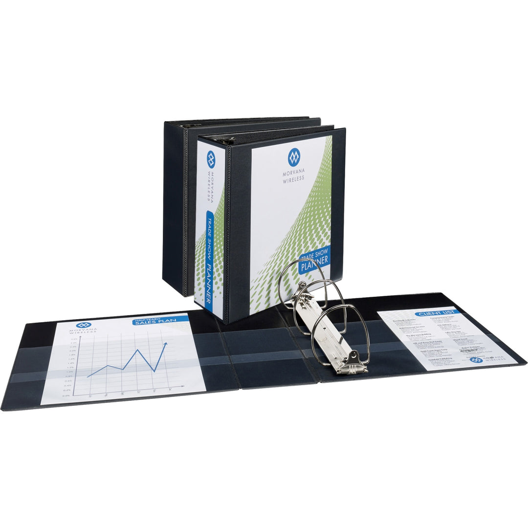 Image of Avery® View Binder, 4" Capacity, 11"x8-1/2", 3/BD, BK