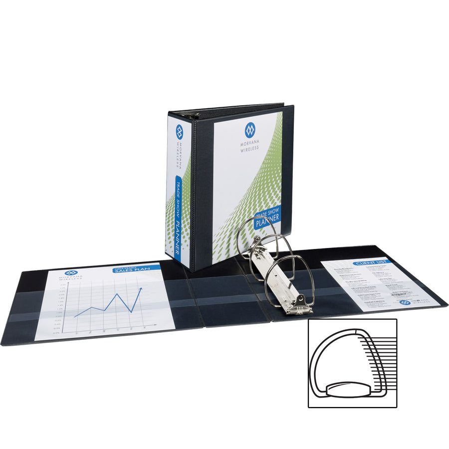 Image of Avery® View Binder, 4" Capacity, 11"x8-1/2", 3/BD, BK