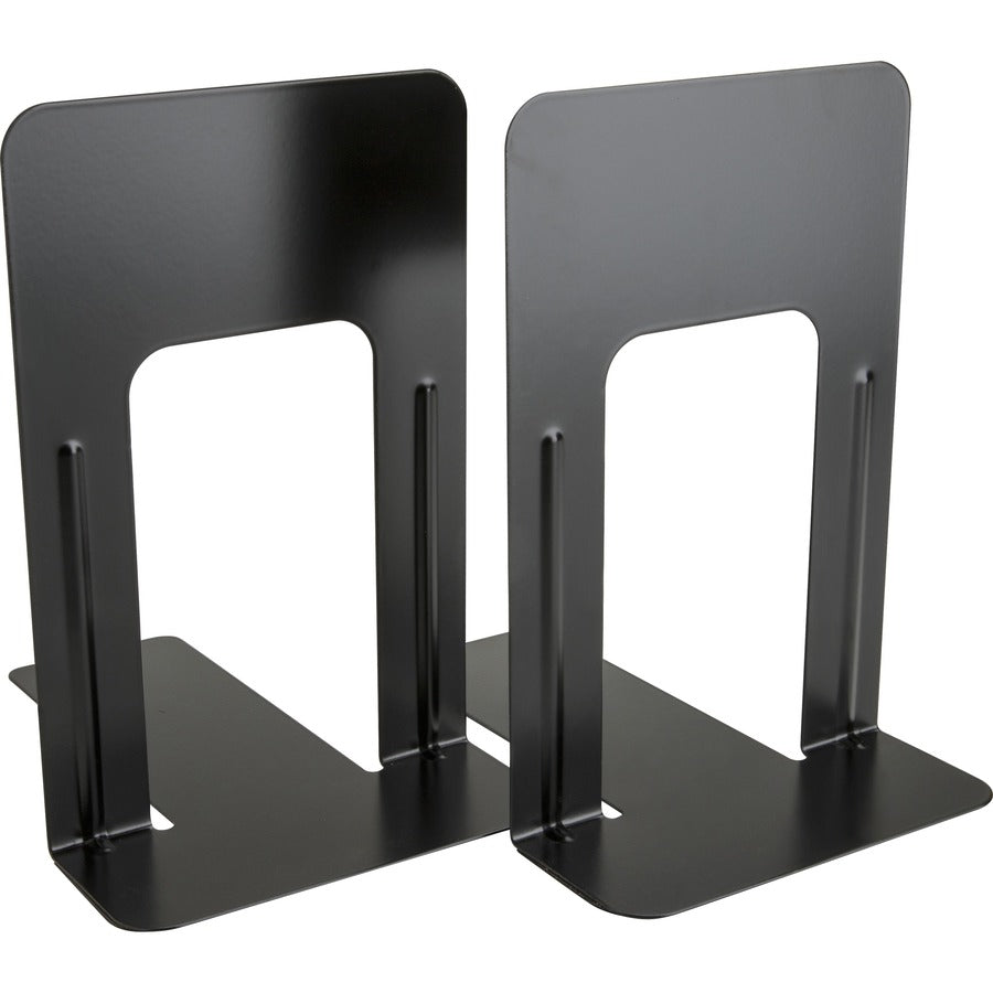 Image of Business Source Bookends, Jumbo, Steel, 6"x8-1/2"x9",2/PR,6PR/BX,BK