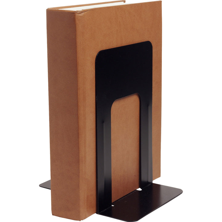 Image of Business Source Bookends, Jumbo, Steel, 6"x8-1/2"x9",2/PR,6PR/BX,BK