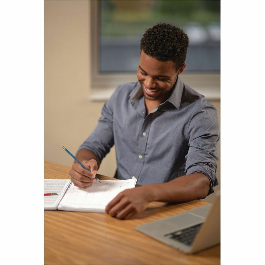 Image of Dixon® Colored Pencils, w/Eraser, Erasable, HB-Med, 72/CT, Blue