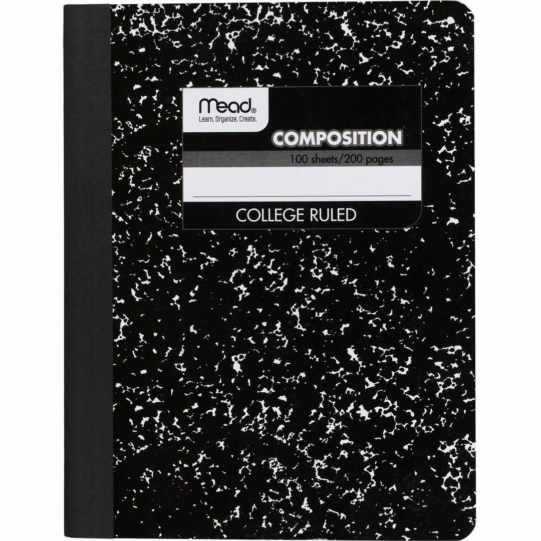 Image of Mead® Composition Books, Sewn, 7-1/2"x9-3/4", 12/CT, BK Marble