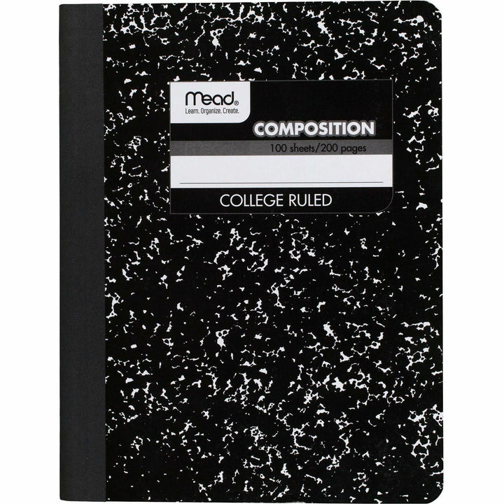 Image of Mead® Composition Books, Sewn, 7-1/2"x9-3/4", 12/CT, BK Marble