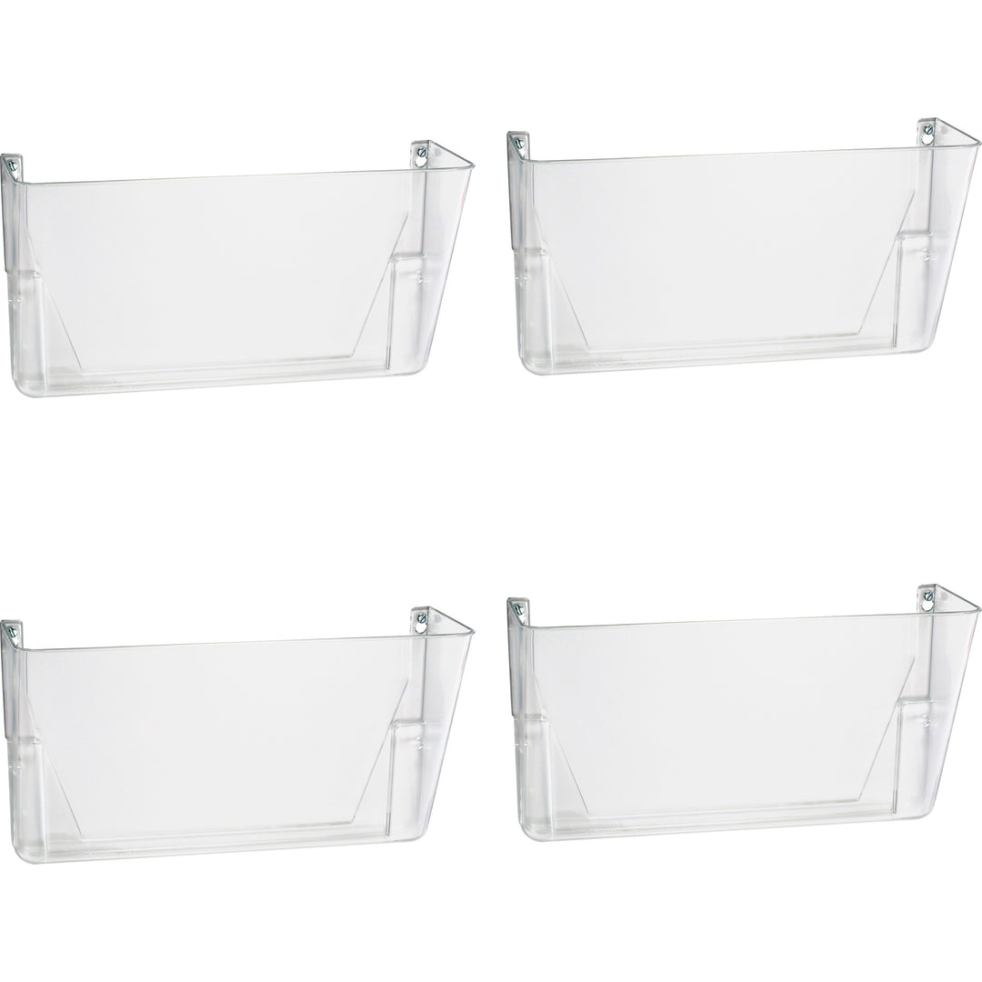 Image of Officemate Wall Files, Letter, 13"x4-1/8"x7", 4/CT, Clear
