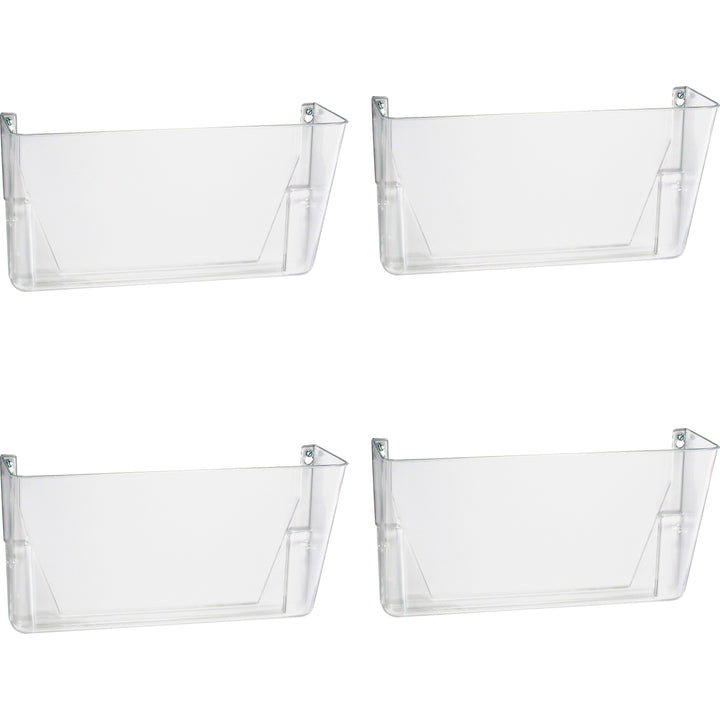 Image of Officemate Wall Files, Letter, 13"x4-1/8"x7", 4/CT, Clear