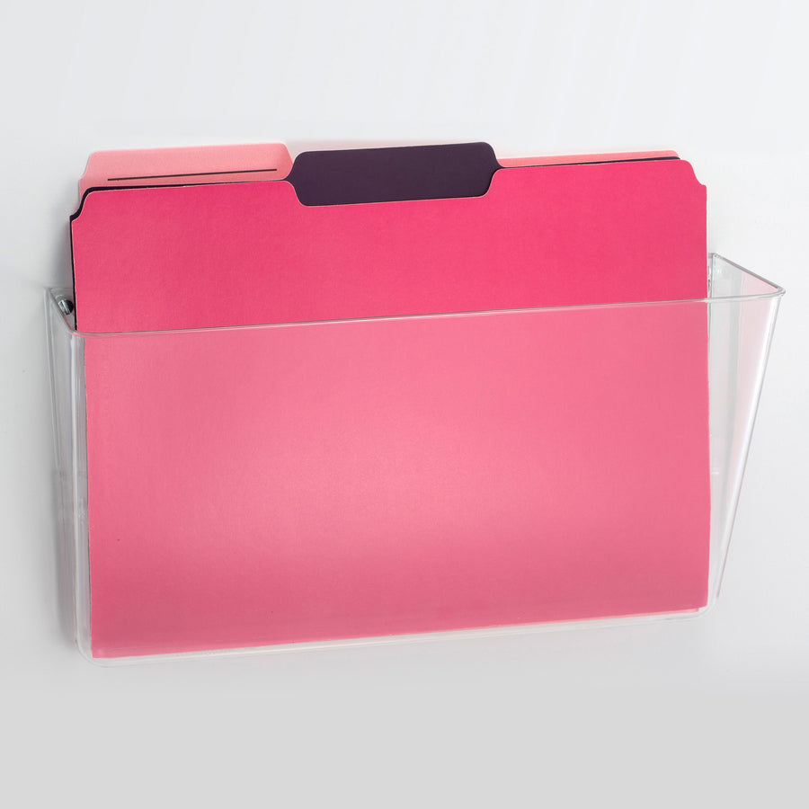 Image of Officemate Wall Files, Letter, 13"x4-1/8"x7", 4/CT, Clear