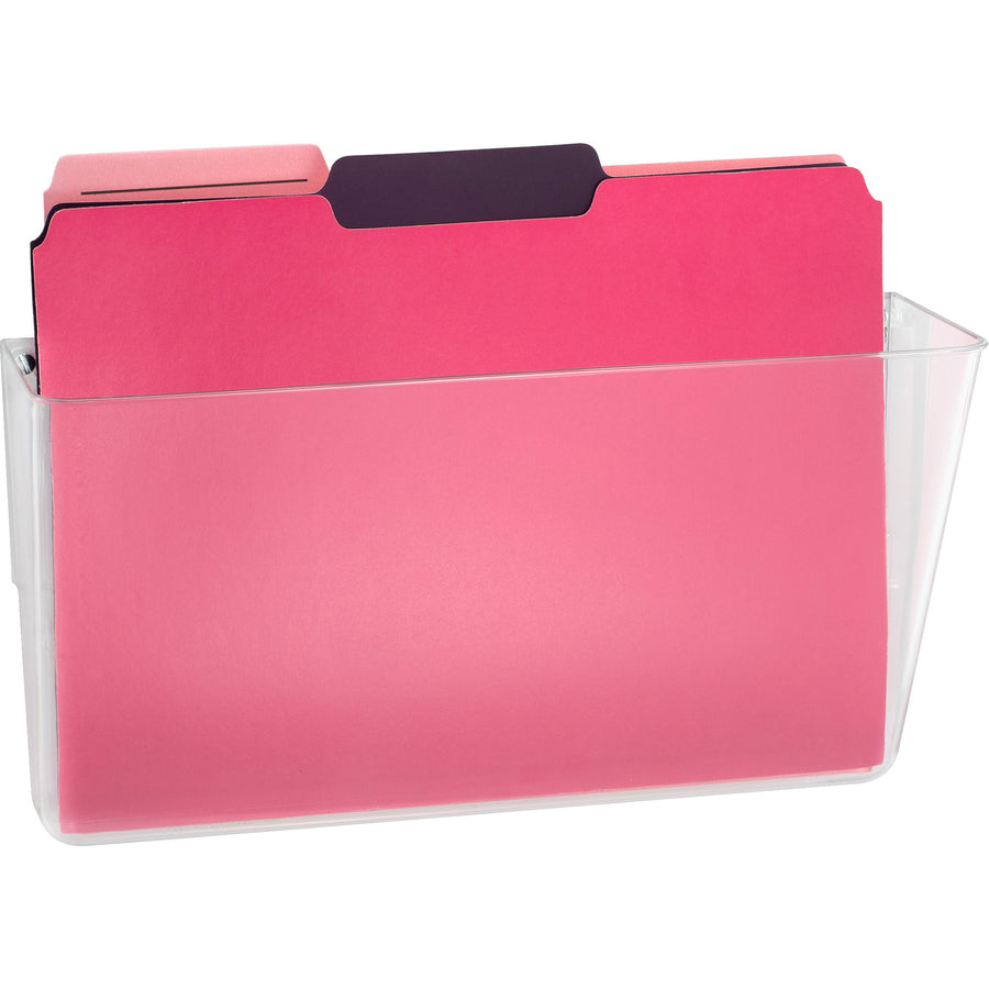 Image of Officemate Wall Files, Letter, 13"x4-1/8"x7", 4/CT, Clear