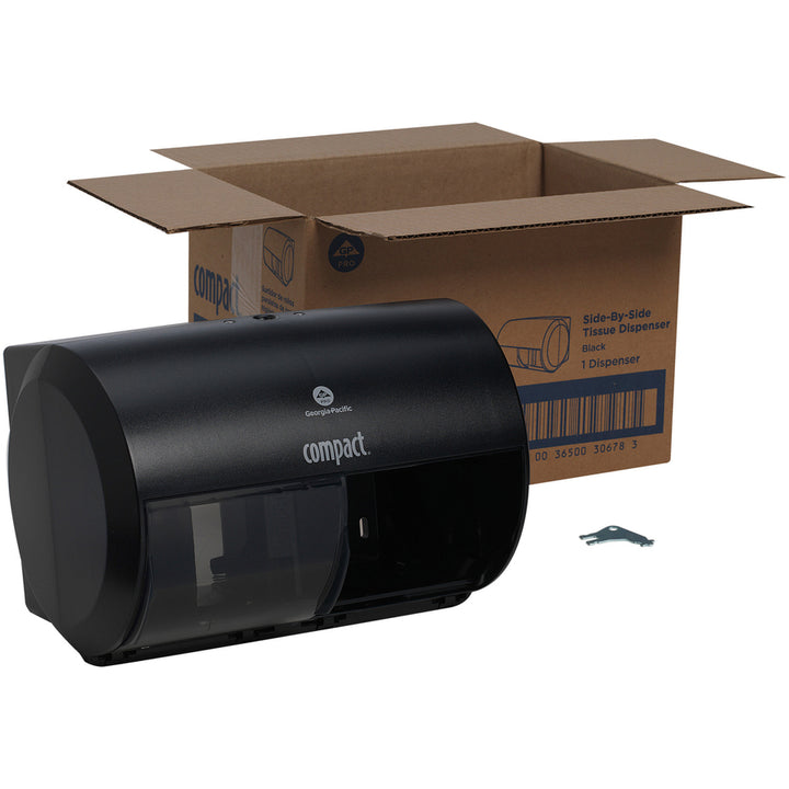 Image of Compact 56784A 2-Roll Side-by-Side Coreless High-Capacity Toilet Paper Dispenser