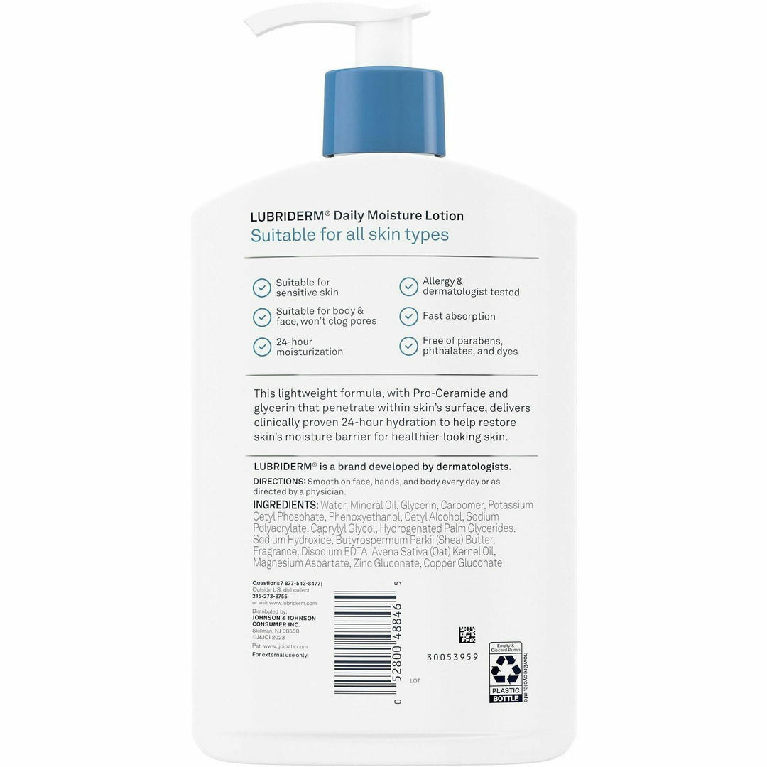 Image of Johnson & Johnson® Daily Moisture Lotion, Hydrating, 16 fl. oz., White