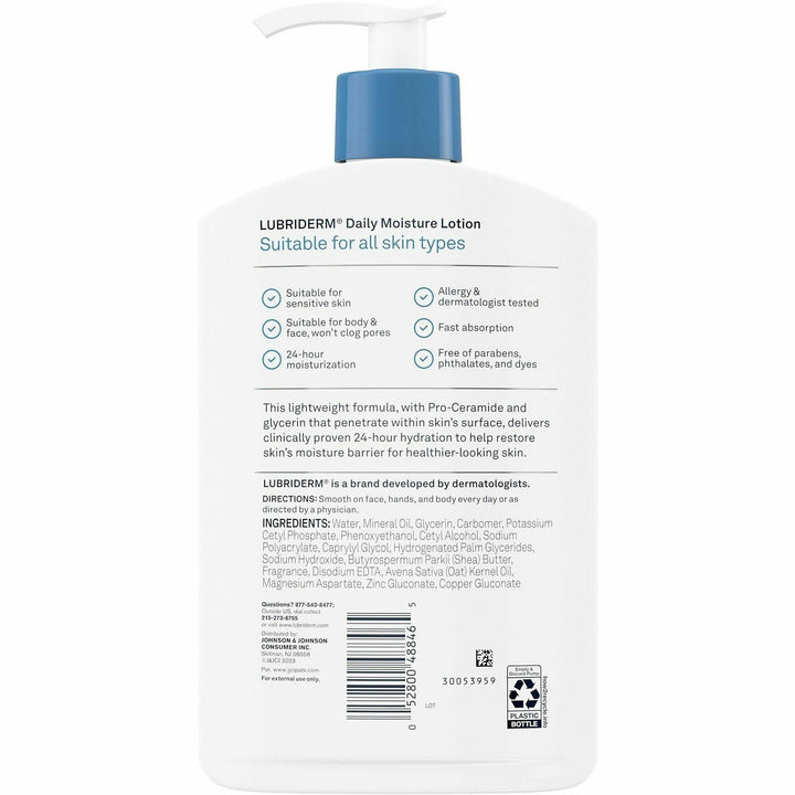 Image of Johnson & Johnson® Daily Moisture Lotion, Hydrating, 16 fl. oz., White