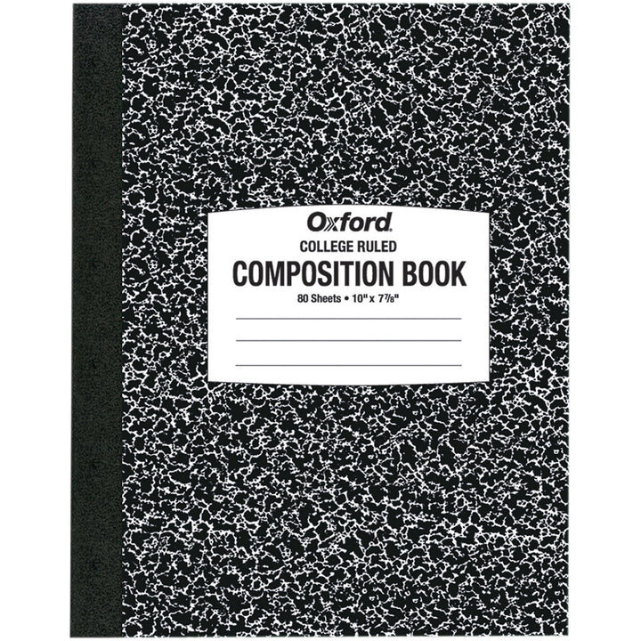 Image of Oxford Composition Notebk,College Rld,80 Shts,10"x7-7/8",Black