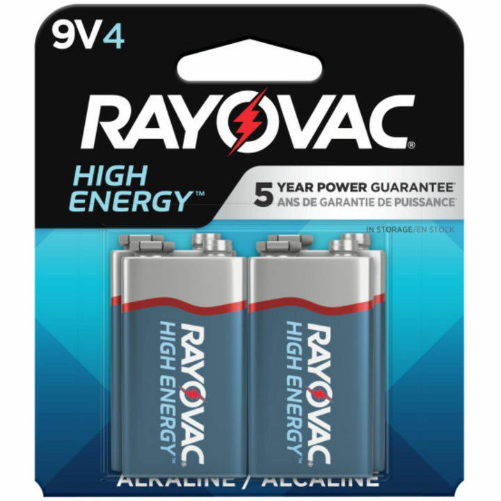 Image of Rayovac® High Energy Premium Alkaline 9v Batteries, 4/pack