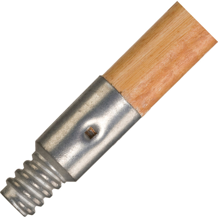 Image of Rubbermaid Commercial 636400 Threaded Tip Wood Broom Handle, 0.94" Diameter, Natural, Lacquer, Metal, Wood, 1 Each