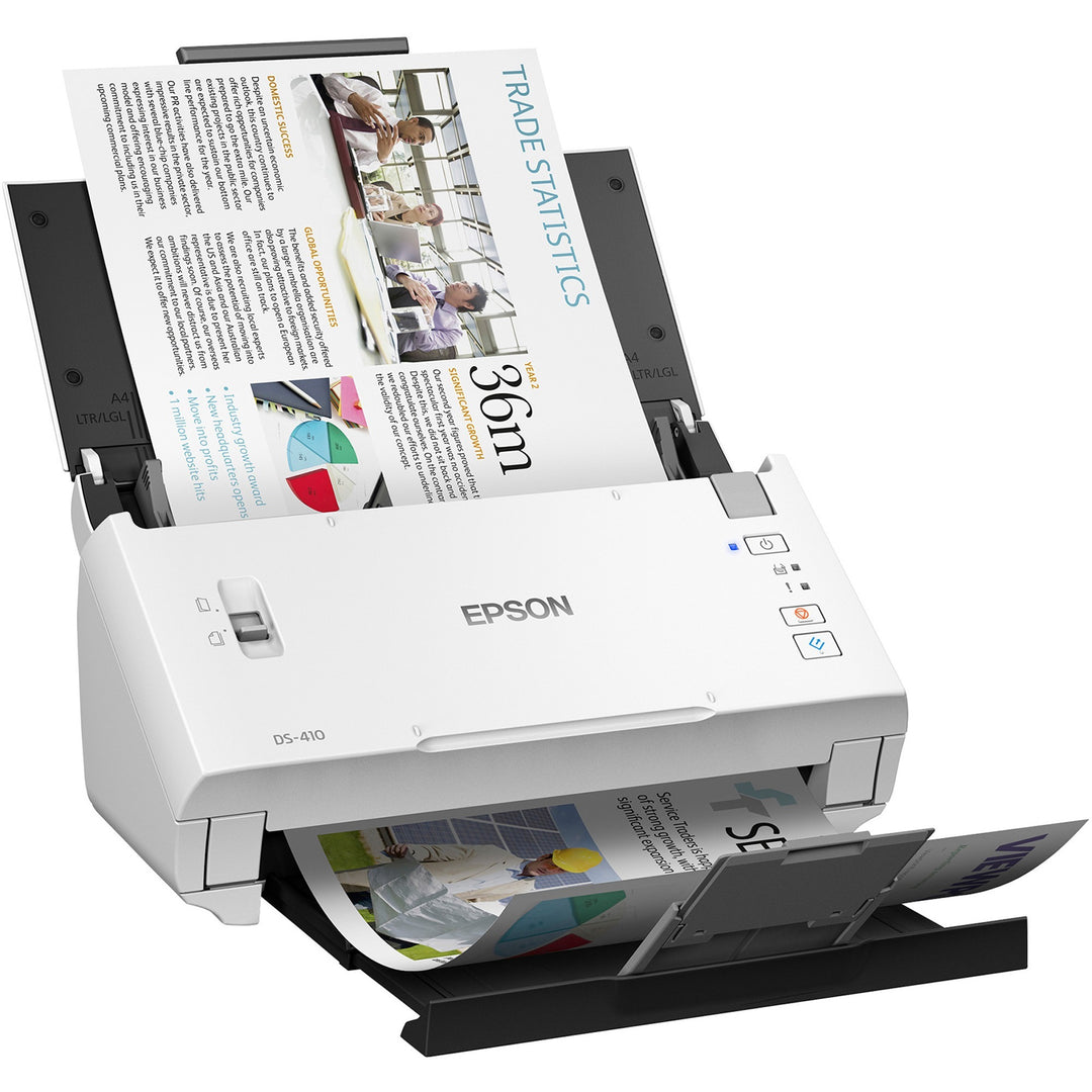 Image of Epson® Ds-410 Document Scanner, 600 Dpi Optical Resolution, 50-Sheet Duplex Auto Document Feeder