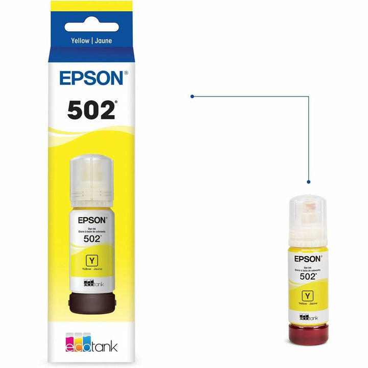 Image of Epson Ink Bottle,T502,Ultra High Capacity,6000 Page Yield,Yellow