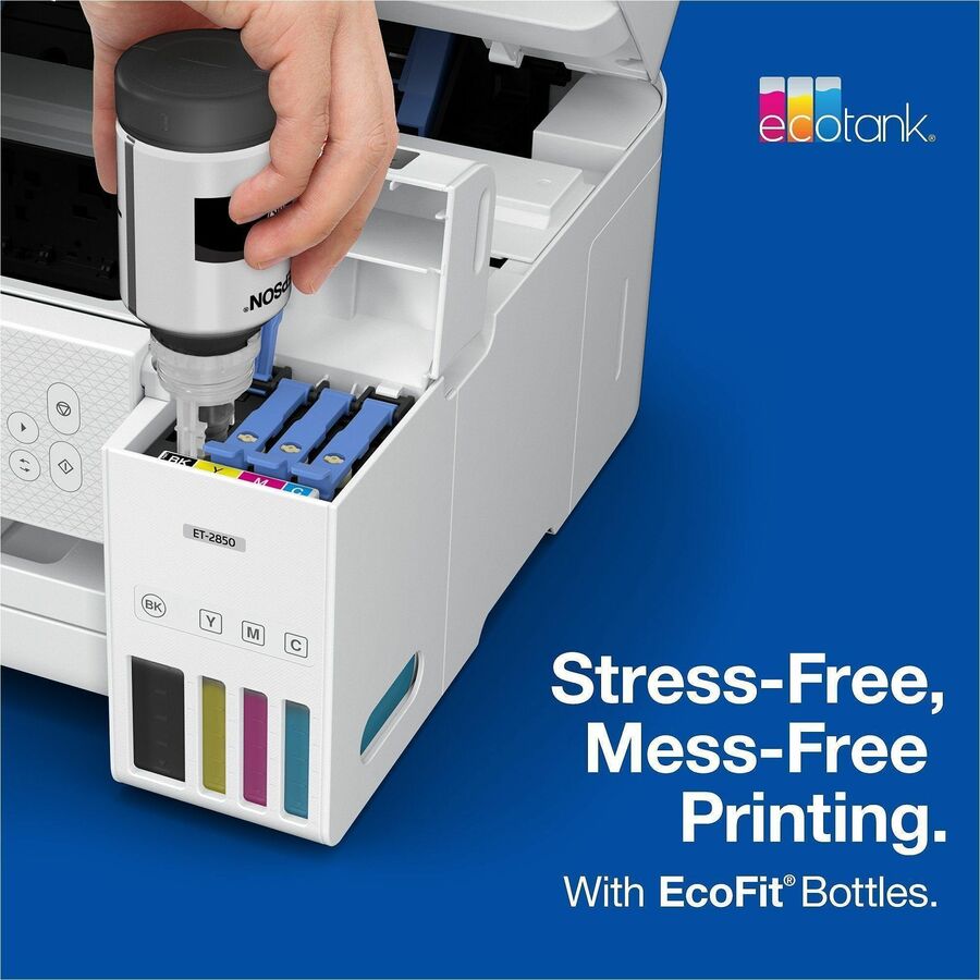 Image of Epson EcoTank T502, Black Ink Bottle, Inkjet, Black, 1 Each