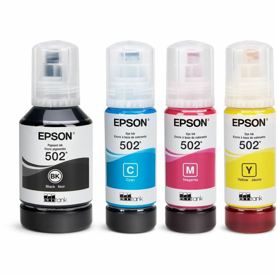 Image of Epson EcoTank T502, Black Ink Bottle, Inkjet, Black, 1 Each