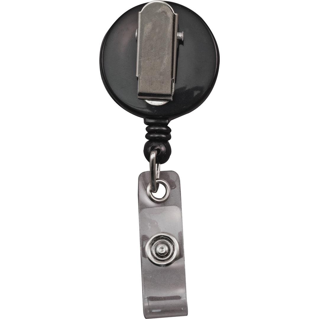 Image of Advantus ID Badge Real, w/Belt Clip, 30"L Cord, 25/PK, Black