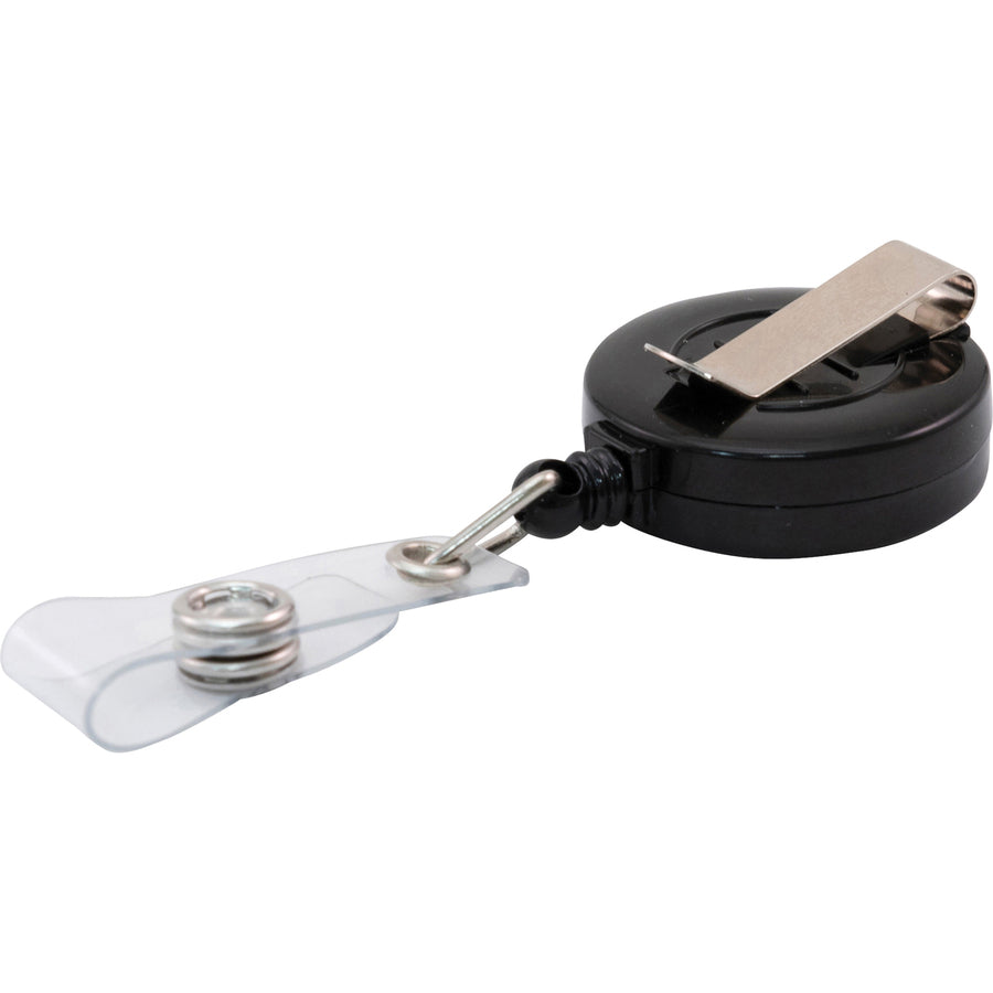 Image of Advantus ID Badge Real, w/Belt Clip, 30"L Cord, 25/PK, Black