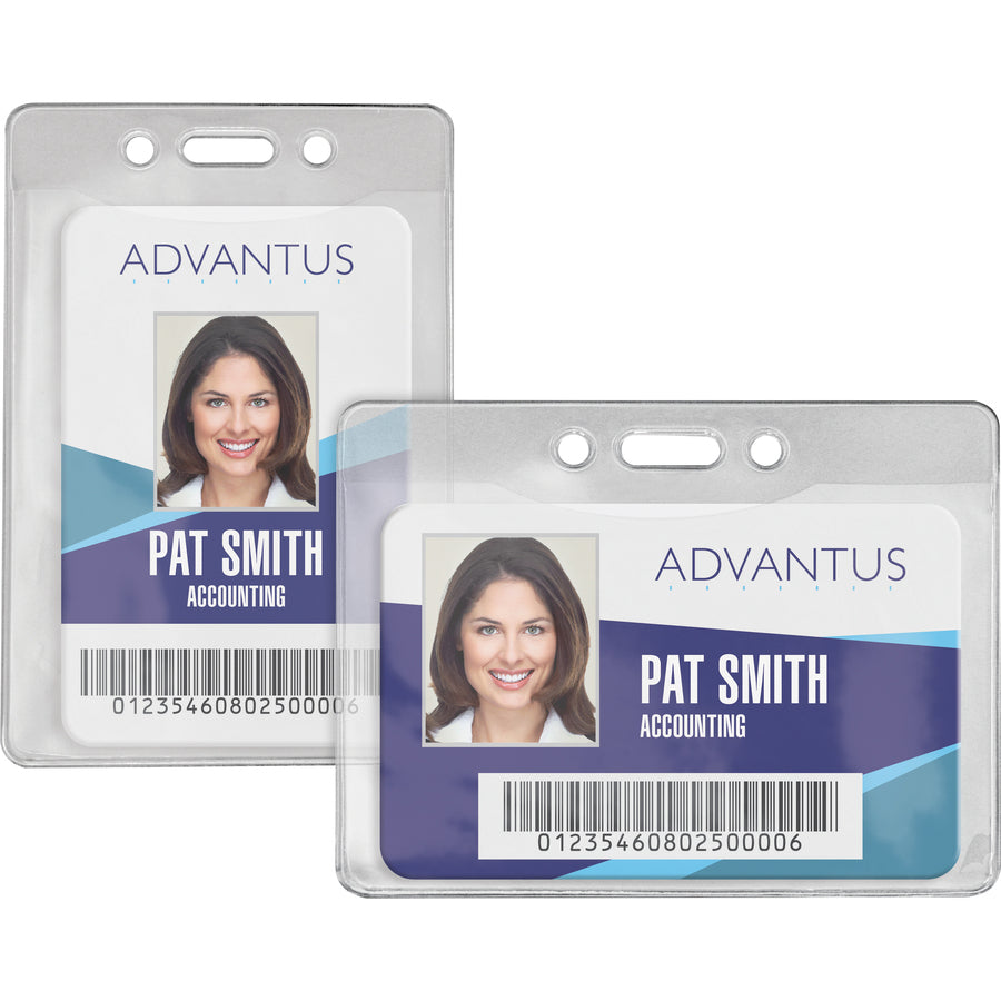 Image of Advantus Badge Holders, f/Govt, Vert, 2-7/8"x3-7/8"Insert, 50/PK, CL