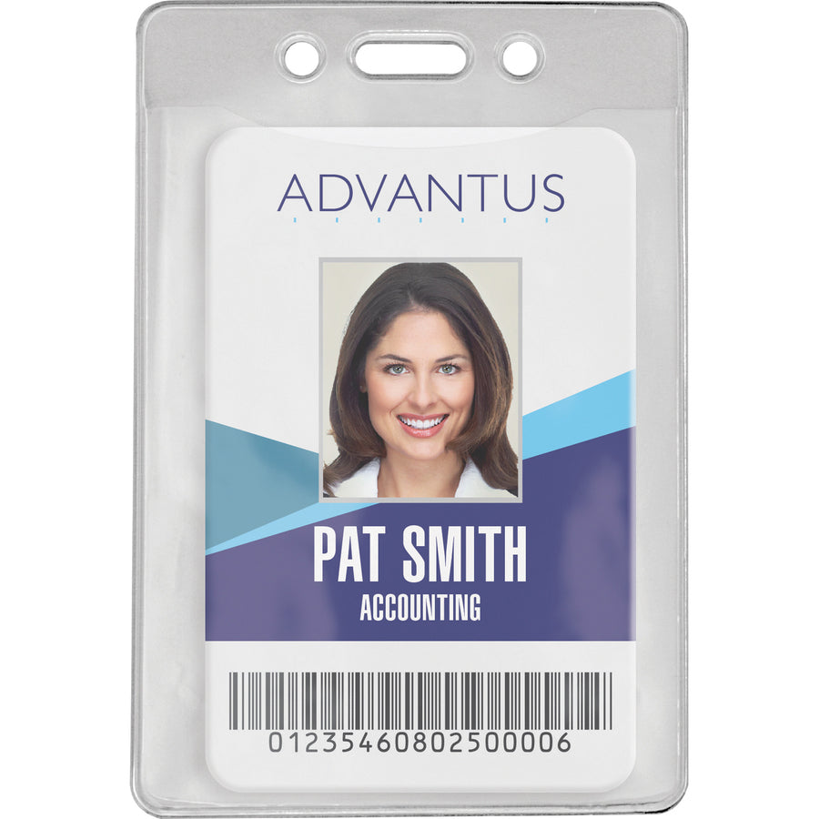 Image of Advantus Badge Holders, f/Govt, Vert, 2-7/8"x3-7/8"Insert, 50/PK, CL