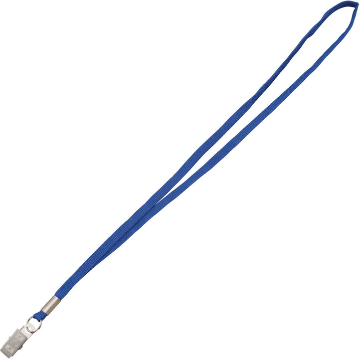 Image of Advantus 97127 Flat Clip Lanyard, 36" Length, Blue, Woven, Metal, 100 / Box