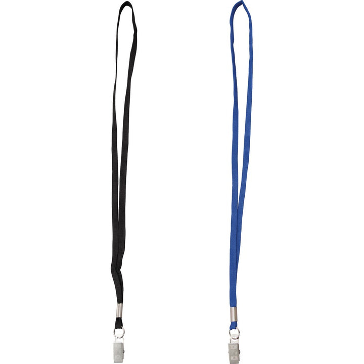 Image of Advantus 97127 Flat Clip Lanyard, 36" Length, Blue, Woven, Metal, 100 / Box