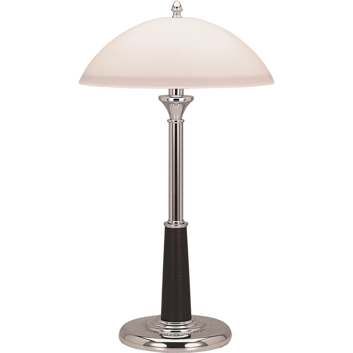 Image of Lorell Desk Lamp, Glass Shade, 10-Watt CFL, 7-3/4"Wx7-3/4"Lx24"H,CE