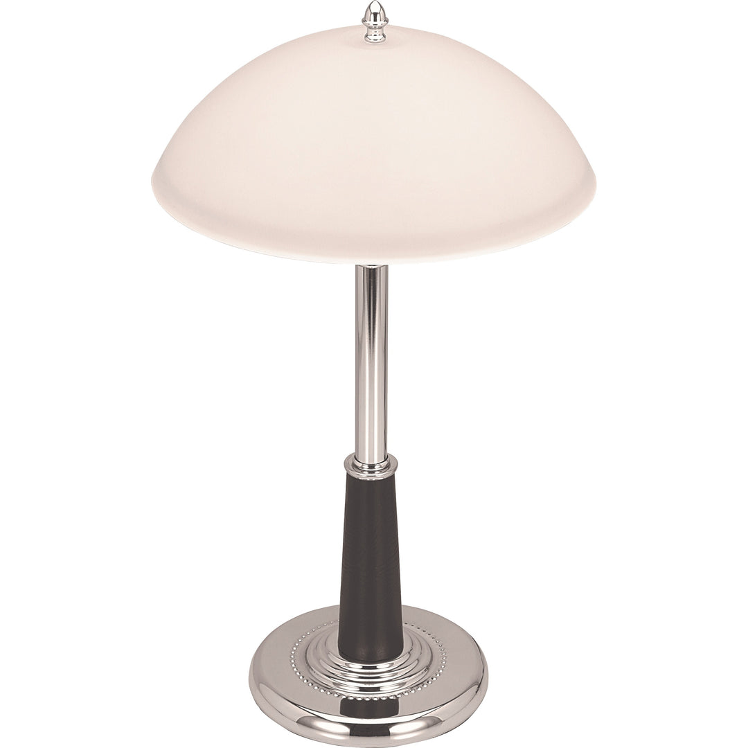 Image of Lorell Desk Lamp, Glass Shade, 10-Watt CFL, 7-3/4"Wx7-3/4"Lx24"H,CE