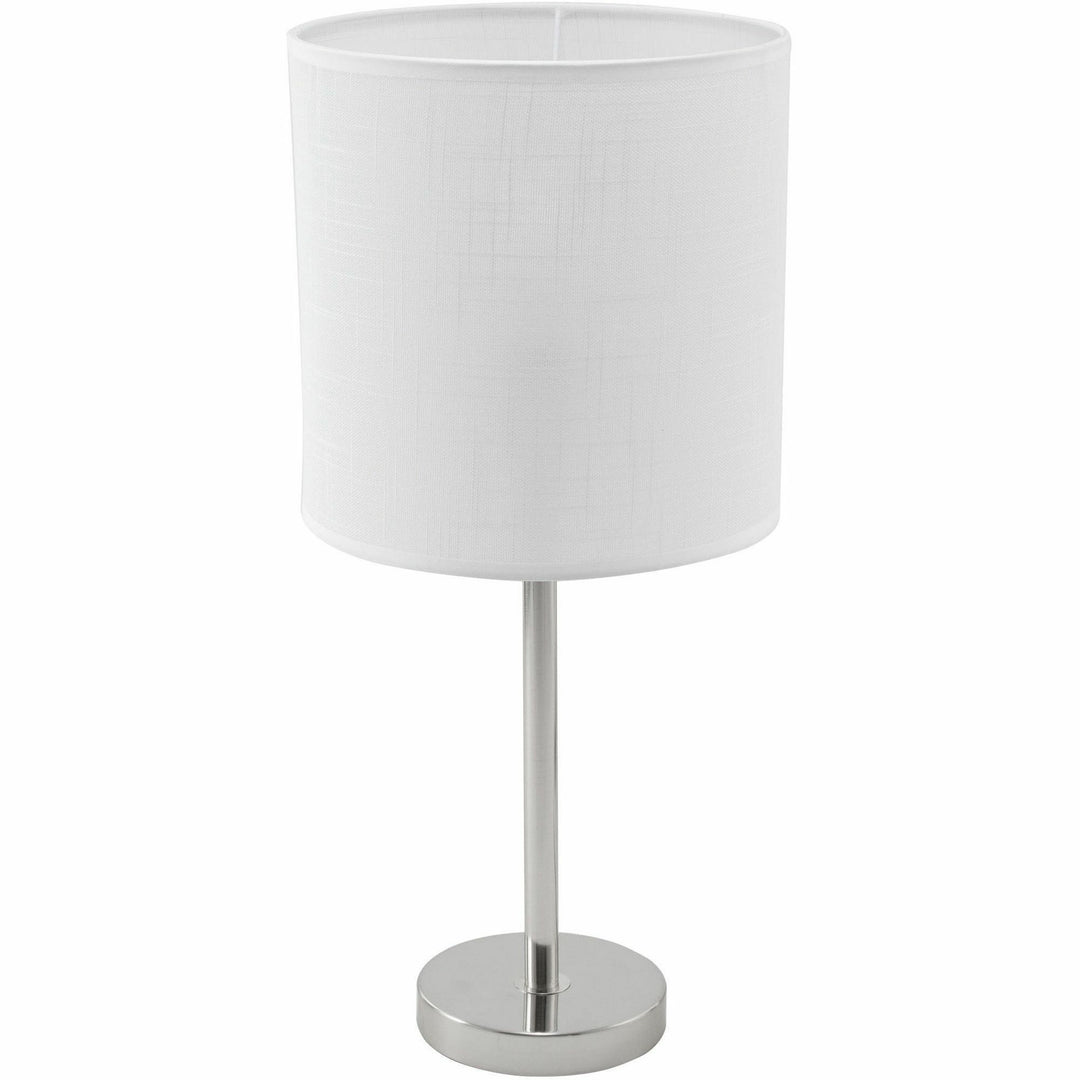 Image of Lorell Table Lamp, LED Bulb, 10"Wx10"Lx22"H, Silver/White