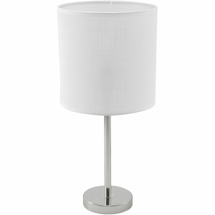 Image of Lorell Table Lamp, LED Bulb, 10"Wx10"Lx22"H, Silver/White