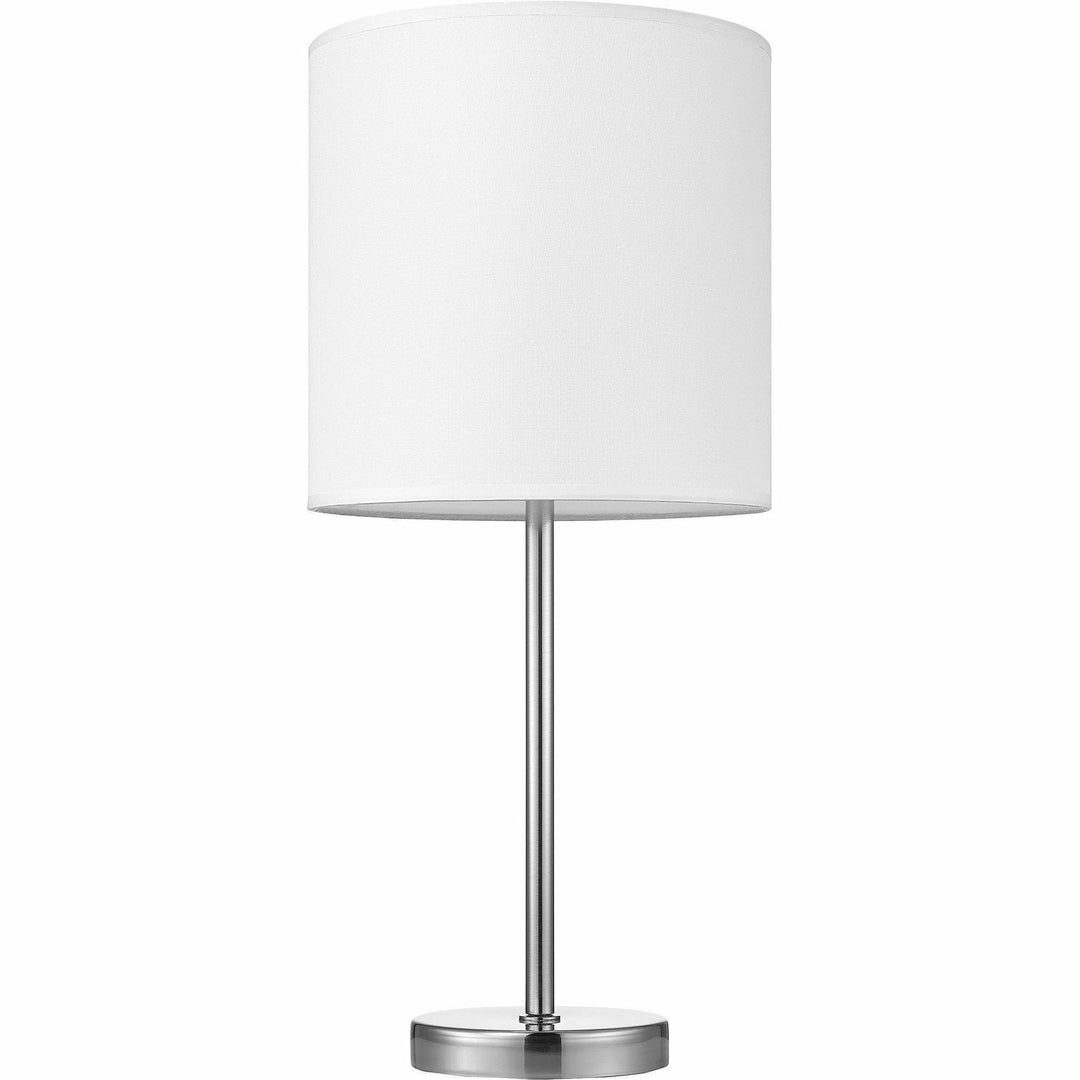 Image of Lorell Table Lamp, LED Bulb, 10"Wx10"Lx22"H, Silver/White