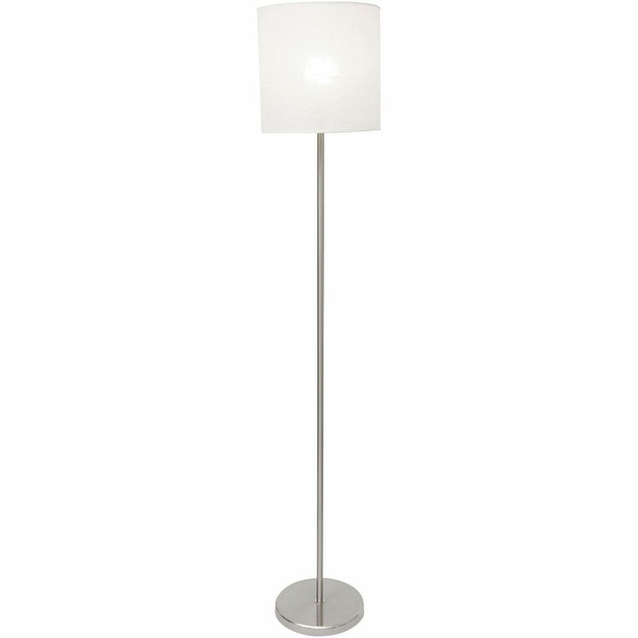 Image of Lorell Floor Lamp, LED Bulb, 12"Wx12"Lx65"H, Silver/White