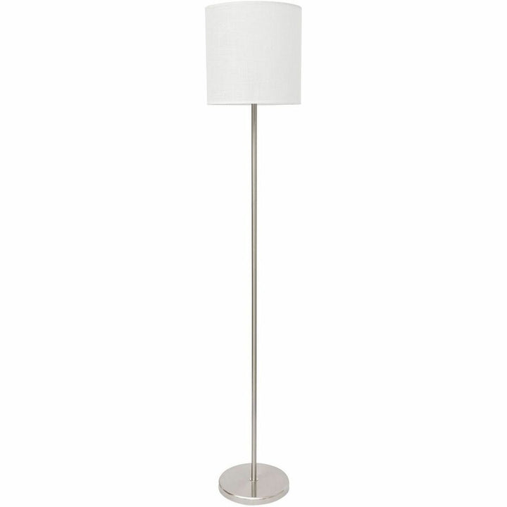 Image of Lorell Floor Lamp, LED Bulb, 12"Wx12"Lx65"H, Silver/White