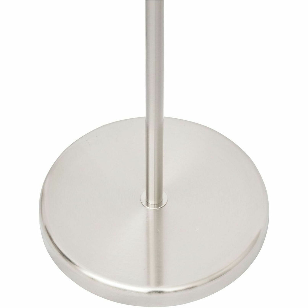Image of Lorell Floor Lamp, LED Bulb, 12"Wx12"Lx65"H, Silver/White