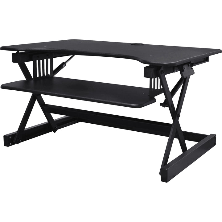 Image of Lorell Desk Riser, Sit-Stand, 40 lb. capacity, 34-1/2"x27"x9", BK
