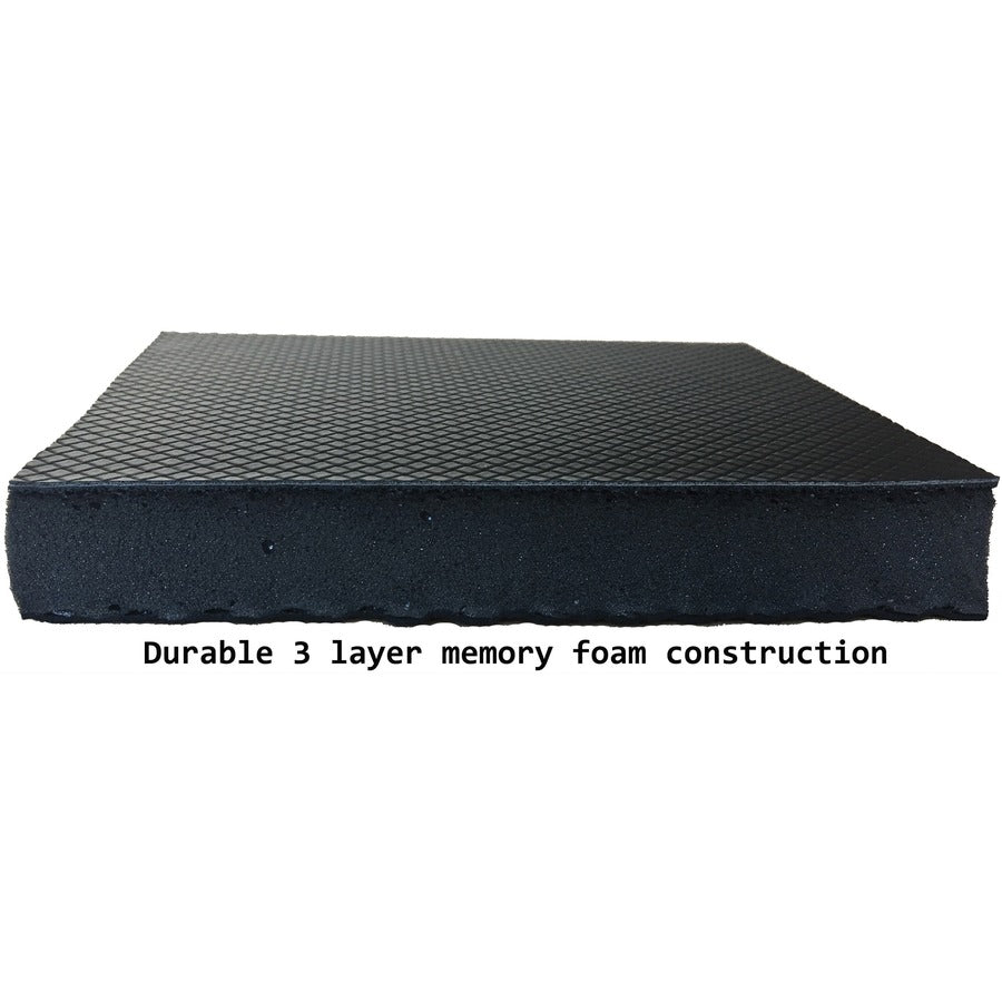 Image of Lorell Antifatigue Mat, 3-Layer Memory Foam, 30"x20"x3/4", Black