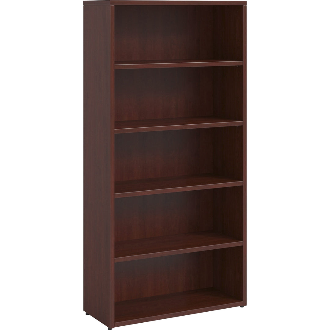 Image of Lorell Bookcase, 5-Shelf, Prominence, 34"Wx12"Dx69"H, Mahogany