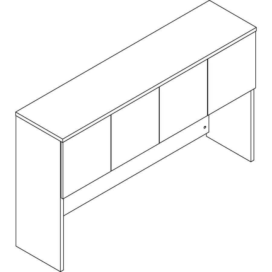 Image of Lorell Hutch, 66"Wx16"Dx39"H, Mahogany