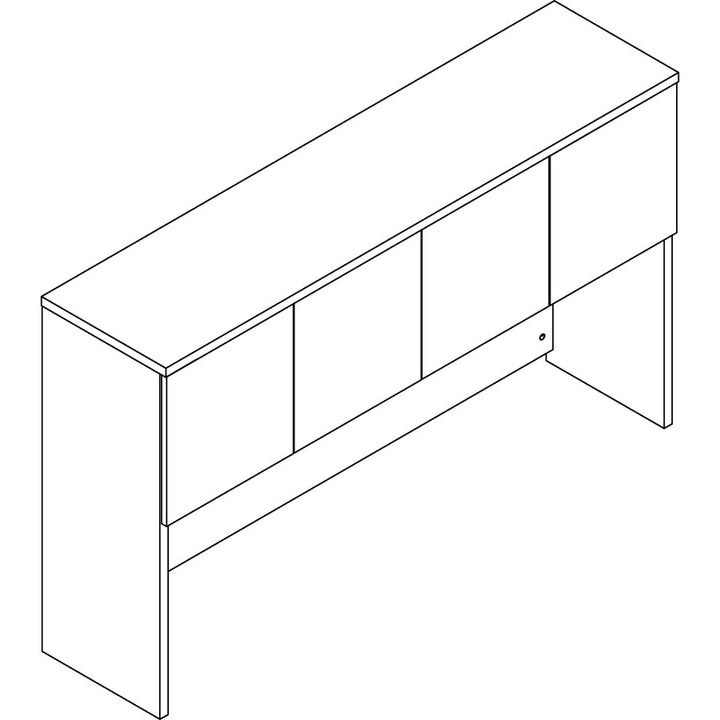 Image of Lorell Hutch, 66"Wx16"Dx39"H, Mahogany