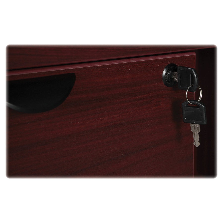 Image of Lorell Hutch, 66"Wx16"Dx39"H, Mahogany